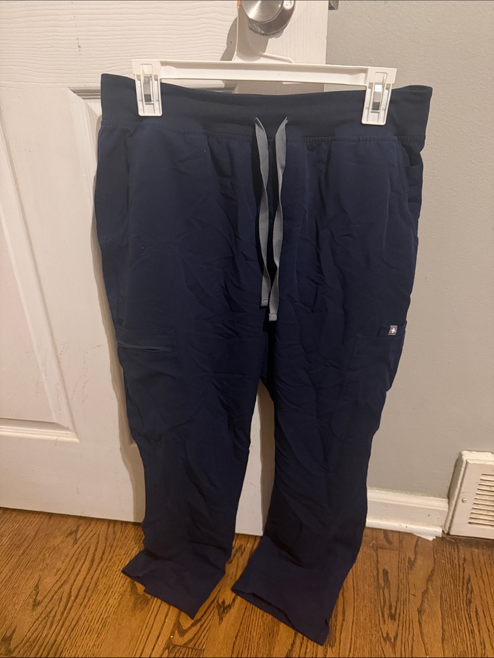 Figs Navy Blue Drawstring Cargo Joggers